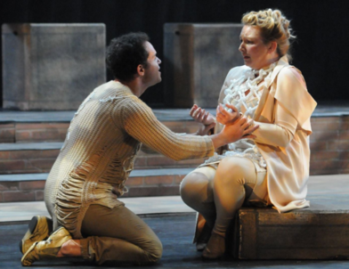 Amie Bjorklund in a stage scene